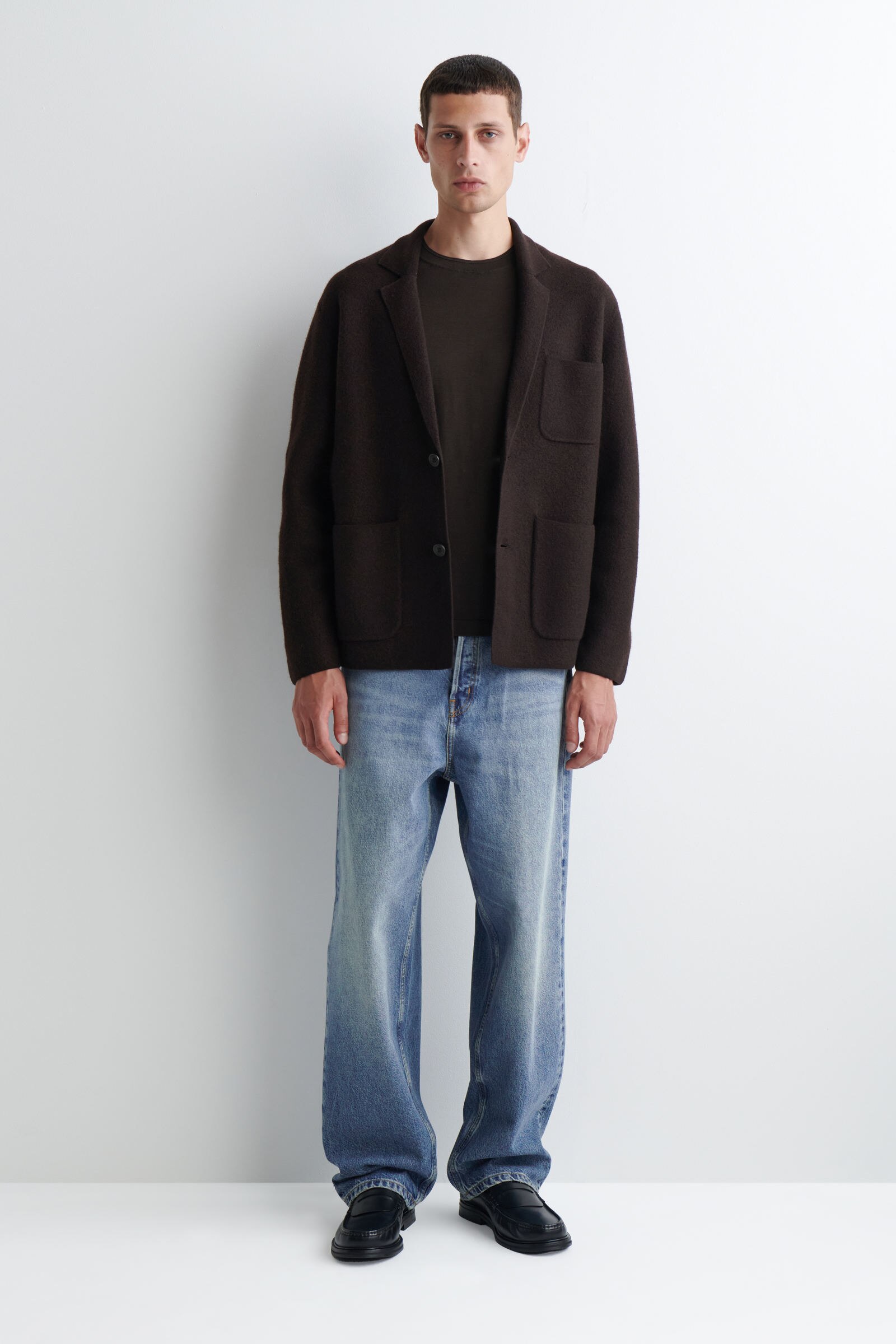 ボイルドメリノウールブレザー